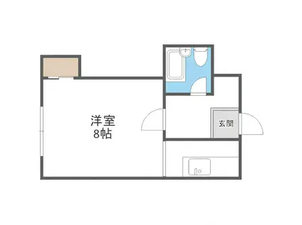 LUNANORD(1K/4階)の間取り写真