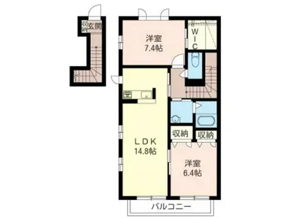 グレイス(2LDK/2階)の間取り写真