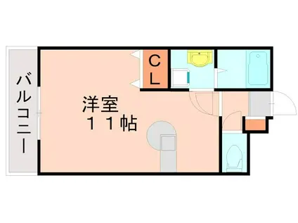 フォルビート博多(ワンルーム/5階)の間取り写真