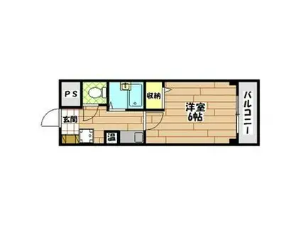 SWISS難波南(1K/7階)の間取り写真