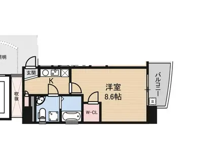 セレニテ日本橋EST(1K/3階)の間取り写真