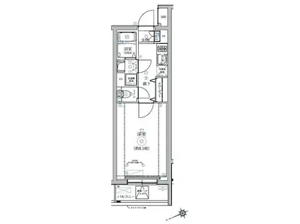RELUXIA方南町(1K/4階)の間取り写真
