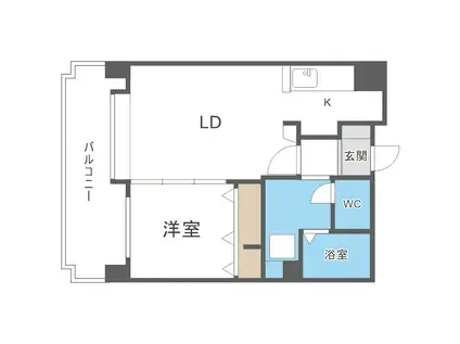 アクセス東札幌(1LDK/7階)の間取り写真