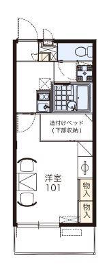 レオパレスアウローラ(1K/2階)の間取り写真