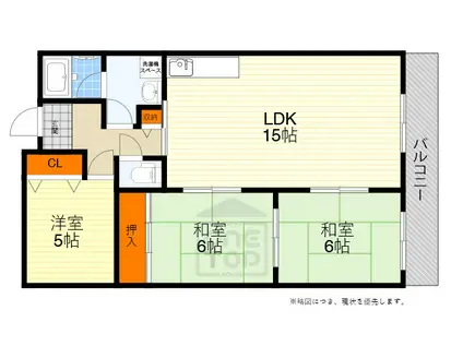 グランドメゾン(3LDK/1階)の間取り写真
