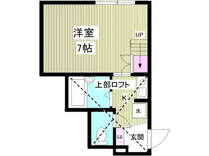 COMFORT桜ヶ丘(1K/1階)の間取り写真