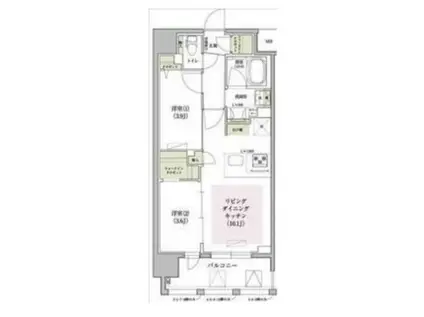 アーバネックス大阪天満宮II(2LDK/2階)の間取り写真