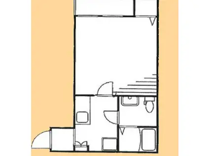 ウエストガーデン坂戸(1K/3階)の間取り写真