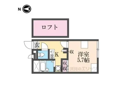 レオパレス三葉(1K/1階)の間取り写真