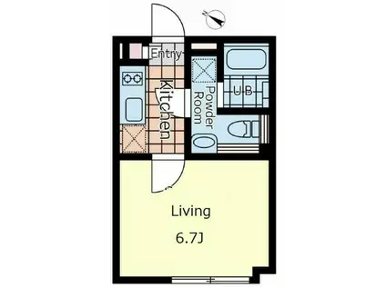 パセオ西新宿五丁目1(1K/3階)の間取り写真