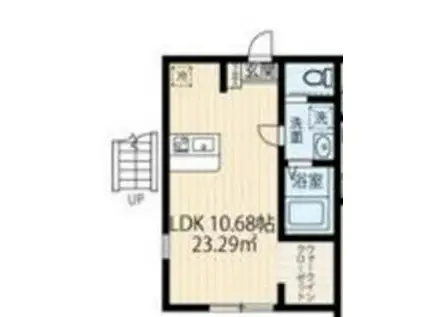 ラフィーネ上大岡IIA棟(ワンルーム/1階)の間取り写真