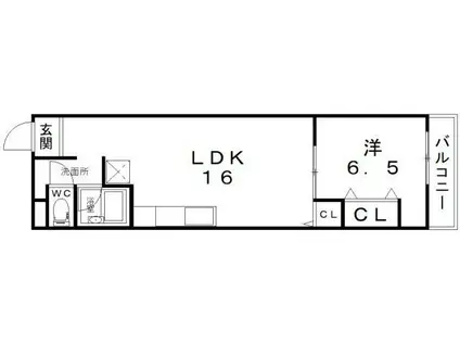 コーポ今池(1LDK/3階)の間取り写真