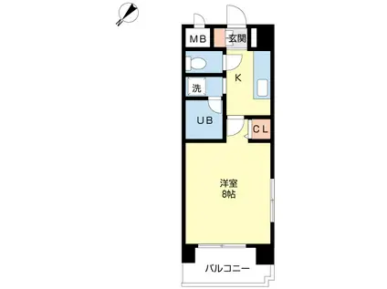 ウィングポート(1K/3階)の間取り写真