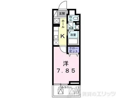 CASA TAKAHAMA(1K/2階)の間取り写真