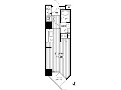 フィールA渋谷FEEL A渋谷(ワンルーム/4階)の間取り写真