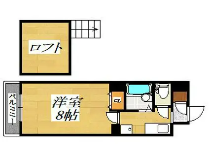 リファレンス嵐山口(1K/8階)の間取り写真