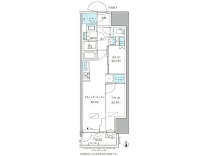 パークアクシス品川天王洲アイル(2DK/5階)の間取り写真