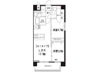 カサス・ガーデン(2LDK/2階)の間取り写真