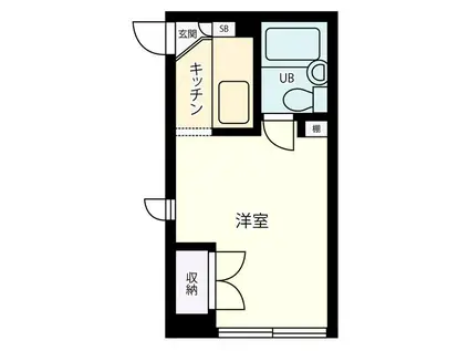UKビル8412(ワンルーム/3階)の間取り写真