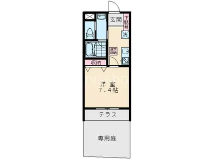 Y.K GARDEN(1K/1階)の間取り写真