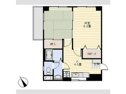 第7ロイヤル礎(2K/3階)の間取り写真