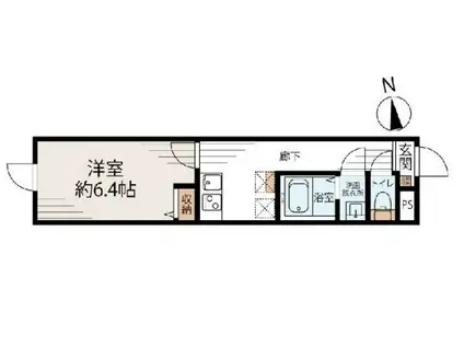 アプロ海辺(1K/1階)の間取り写真