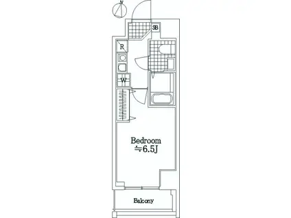アクシーズタワー川口幸町(1K/9階)の間取り写真