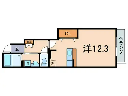 ソイ・ボニート(ワンルーム/1階)の間取り写真