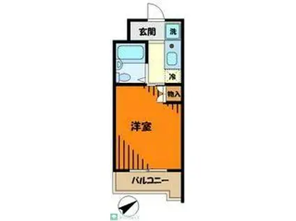 TOP・元住吉第3(ワンルーム/3階)の間取り写真