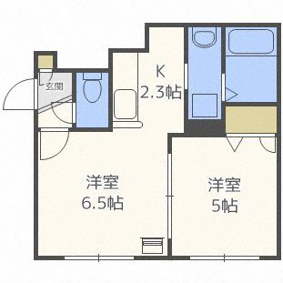グレースコート(1LDK/3階)の間取り写真