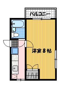 レジデンス六本木(1K/4階)の間取り写真