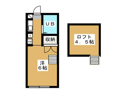 モンシャトー東町(ワンルーム/2階)の間取り写真