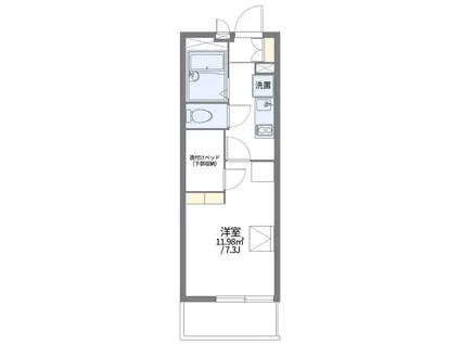 レオパレススピッツII(1K/1階)の間取り写真