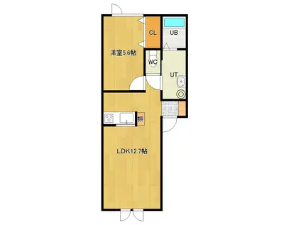 CLASS II(1LDK/2階)の間取り写真