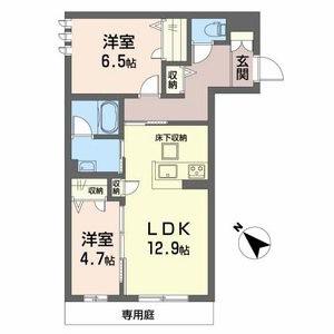 シャーメゾン・レコルト(2LDK/1階)の間取り写真