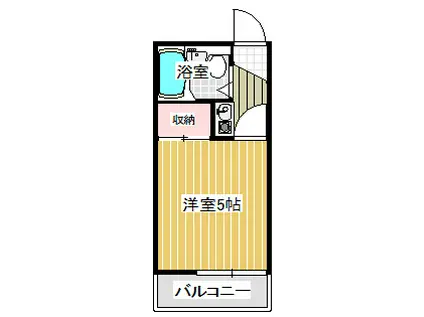 白山ハイツ(1K/2階)の間取り写真