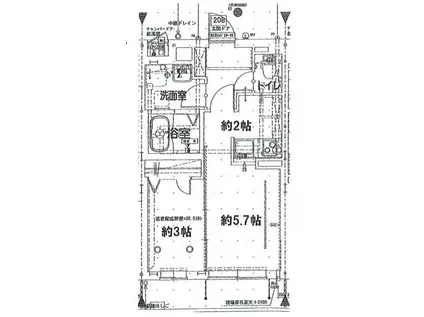 メープルガレ(1SK/2階)の間取り写真