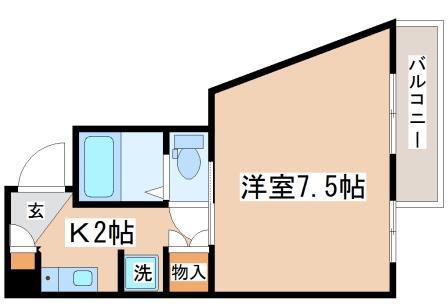 アールヴィラージュ(1K/4階)の間取り写真
