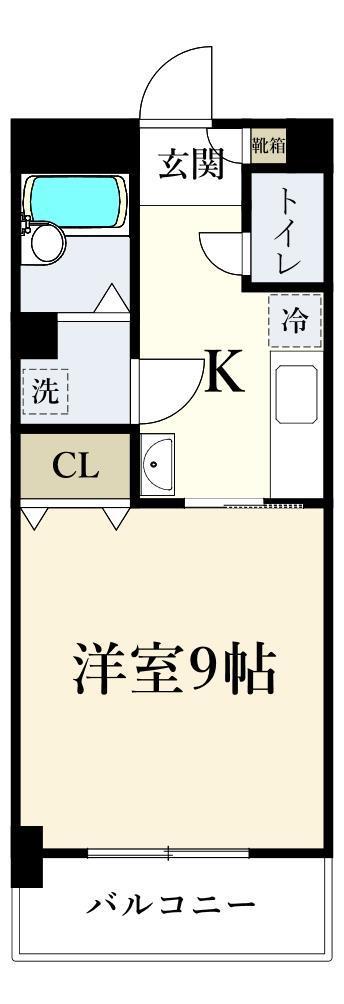 フロラシオン長町南(1K/3階)の間取り写真