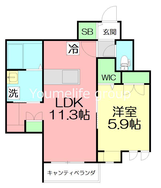 ARTORYSII(1LDK/3階)の間取り写真