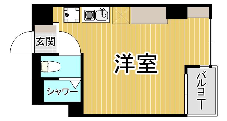 サンロイヤル西宮(ワンルーム/4階)の間取り写真