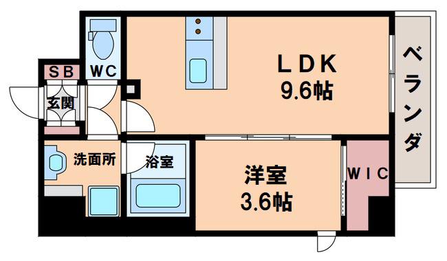 AUFTAKT 天王寺(1LDK/2階)の間取り写真