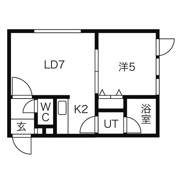 ブランノワールさっぽろST(1DK/4階)の間取り写真