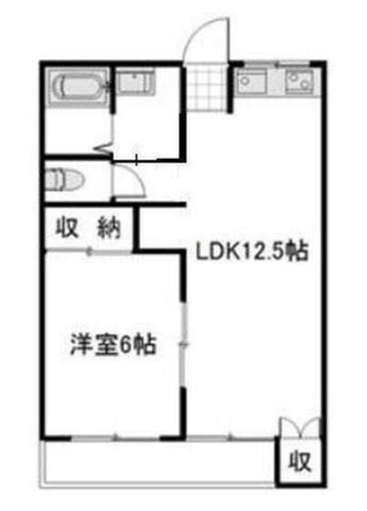 コーポオランジェ(1LDK/2階)の間取り写真