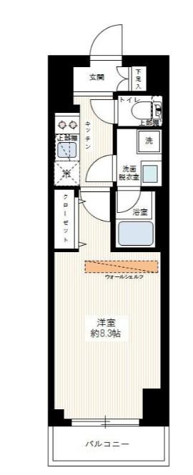 ブライズ亀戸DUE(1K/4階)の間取り写真