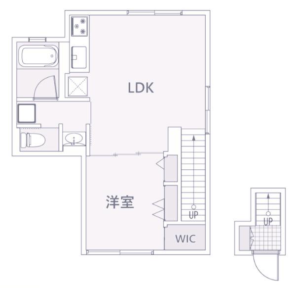 GRANDUO代沢III(1LDK/2階)の間取り写真
