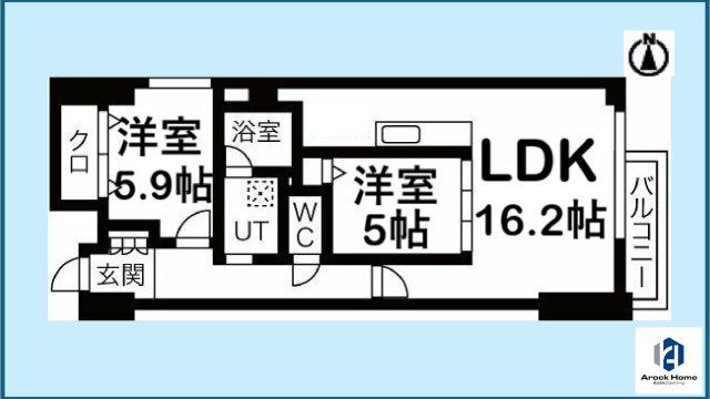 LINEAR STYLE (2LDK/2階)の間取り写真