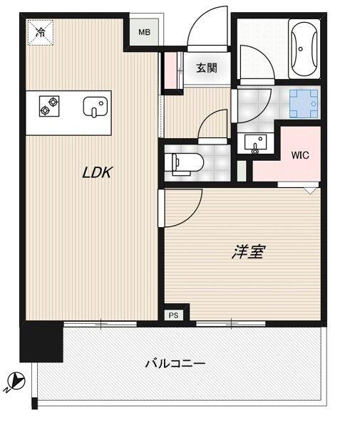 RIDGE豊洲(1LDK/3階)の間取り写真