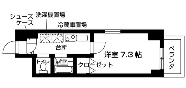レジディア中野富士見台(1K/2階)の間取り写真