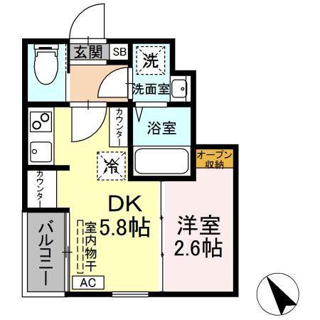タン・ウルーズI(1DK/1階)の間取り写真